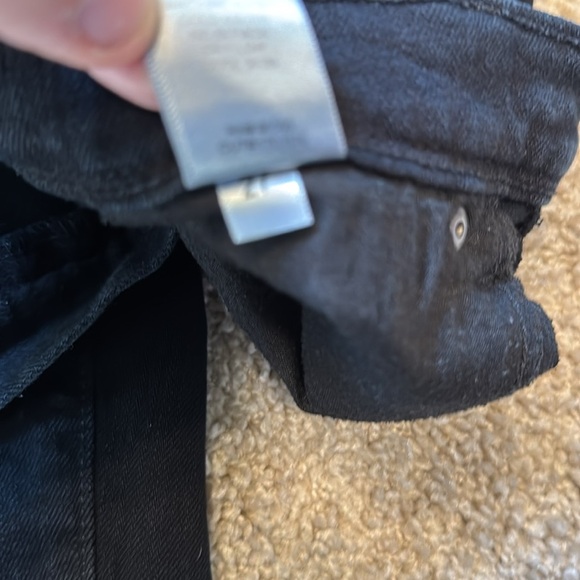 Pistola Frayed Fringe Crop Flare Jeans Black - Picture 10 of 13